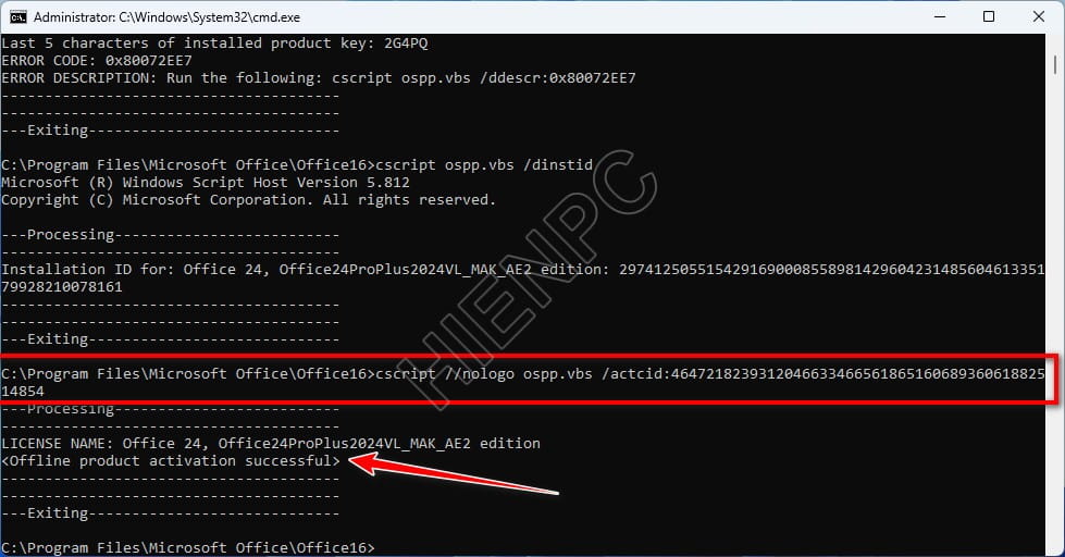 Hướng Dẫn Nhập Key Kích Hoạt Office Bằng Command Prompt