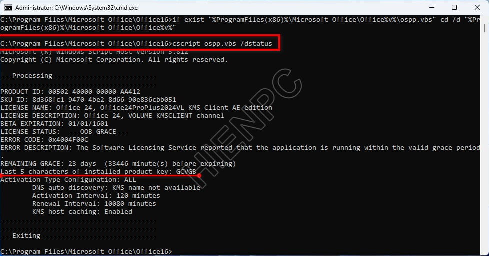 Hướng Dẫn Nhập Key Kích Hoạt Office Bằng Command Prompt