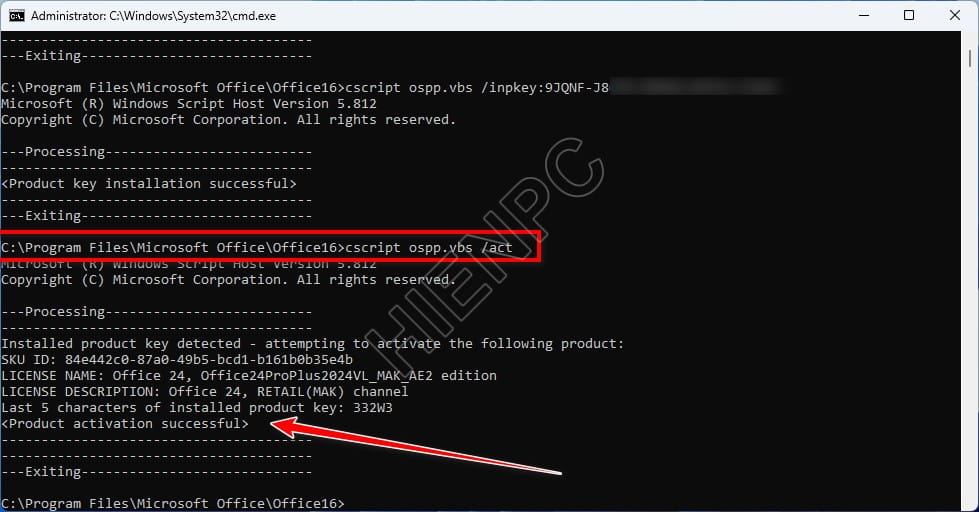Hướng Dẫn Nhập Key Kích Hoạt Office Bằng Command Prompt