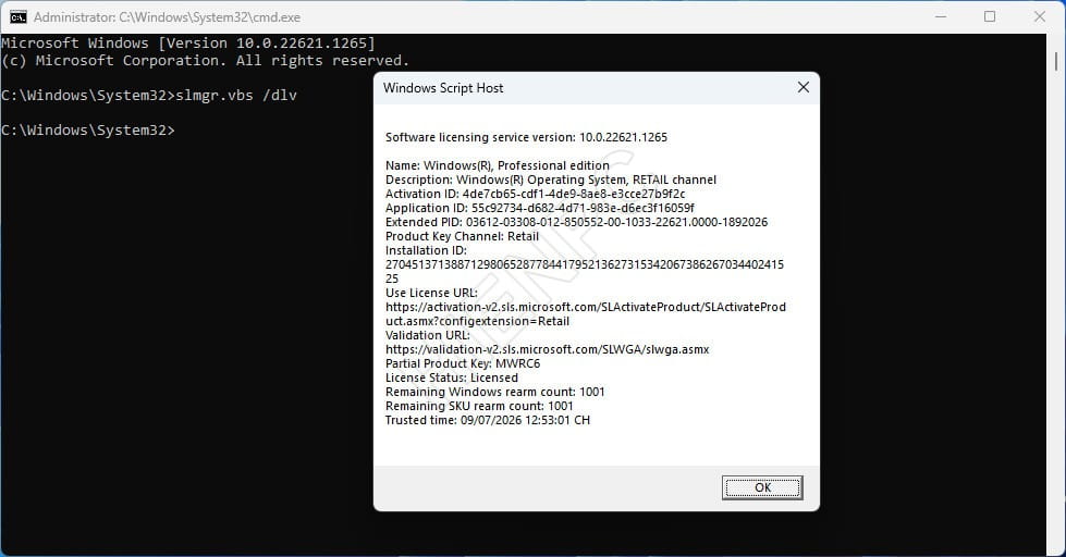 Hướng Dẫn Nhập Key Kích Hoạt Windows Bằng Command Prompt