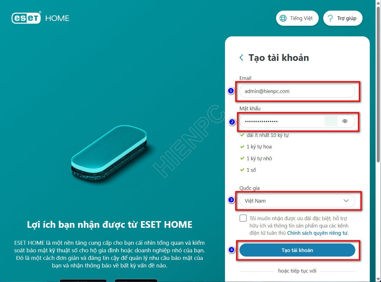 Hướng Dẫn Kích Hoạt Bản Quyền ESET Chính Hãng